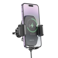 Автотримач для телефона з БЗП BOROFONE BH213 Adelante wireless fast charging car holder(air outlet) Black (Цвет Черный) - фото № 6