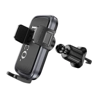Автотримач для телефона HOCO H78 Vista push-type car holder (air outlet) Black Metal Gray (Цвет Black Metal Gray) - фото № 5