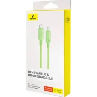 Кабель Baseus Habitat Series Fast Charging Cable Type-C to Type-C 100W 1m Natural Green (Цвет Natural Green) - фото № 2
