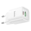 Мережевий зарядний пристрій HOCO C149A Charm PD30W+QC3.0 charger (EU) White (7068)- № 5