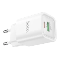 Мережевий зарядний пристрій HOCO C149A Charm PD30W+QC3.0 charger (EU) White (Цвет 7068) - фото № 5