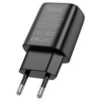 Мережевий зарядний пристрій HOCO C134A Solid single port charger (EU) Black (Цвет 7073) - фото № 4