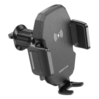 Автотримач для телефона з БЗП BOROFONE BH213 Adelante wireless fast charging car holder(air outlet) Black (Цвет Черный) - фото № 2