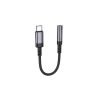 Перехідник BOROFONE BV24 Graceful digital audio converter cable Type-C to 3.5mm Metal Grey (Metal Gray)- № 3