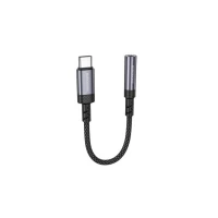 Перехідник BOROFONE BV24 Graceful digital audio converter cable Type-C to 3.5mm Metal Grey (Цвет Metal Gray) - фото № 3