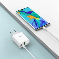 Мережевий зарядний пристрій HOCO C80A Rapido PD20W+QC3.0 charger set (Type-C TO Type-C)(EU) White (Цвет 7068) - фото № 5