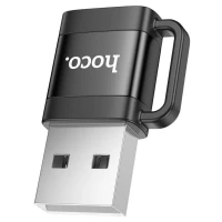 Адаптер HOCO UA31D USB male to Type-C female USB2.0 adapter Black (Колір Черный) - фото № 2