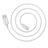 Кабель BOROFONE BX14 USB to Type-C 2.4A, 1m, PVC, TPE connectors, White (7068)- № 2