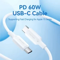 Кабель Vention USB 2.0 Type-C Male to Type-C Male 3A Cable 1M Black PVC Type (Колір Black) - фото № 2
