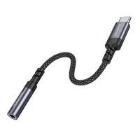 Перехідник BOROFONE BV24 Graceful digital audio converter cable Type-C to 3.5mm Metal Grey (Цвет Metal Gray) - фото № 5