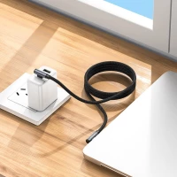 Кабель BOROFONE BU50 elbow magnetic 60W charging data cable Type-C to Type-C 1m Black (Цвет Черный) - фото № 5