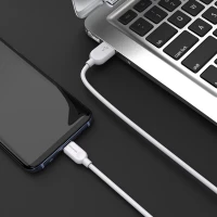 Кабель BOROFONE BX14 USB to Type-C 2.4A, 1m, PVC, TPE connectors, White (Колір 7068) - фото № 4