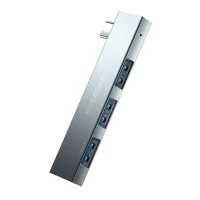 USB-хаб ESSAGER (opp bag) Fengyang  3 in 1 Splitter Silver (Колір Silver) - фото № 2