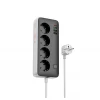 Мережевий подовжувач HOCO AC22 Sunlight 4-bit(PD30W/1C3A) desktop socket(EU/GER) Black k54386 - № 1 Мережевий подовжувач HOCO AC22 Sunlight 4-bit(PD30W/1C3A) desktop socket(EU/GER) Black (Черный) Hoco - № 1
