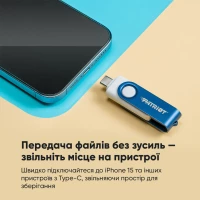Флеш-накопичувач Patriot USB 3.2 Gen 1 Xporter X550 512GB Type-A+C (Колір Белый) - фото № 8
