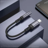 Перехідник BOROFONE BV24 Graceful digital audio converter cable Type-C to 3.5mm Metal Grey (Цвет Metal Gray) - фото № 7