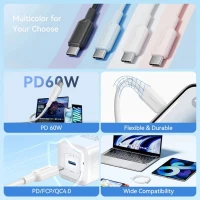 Кабель Vention USB 2.0 Type-C Male to Type-C Male 3A Cable 1M Black PVC Type (Колір Black) - фото № 3