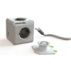 Мережевий подовжувач Allocacoc PowerCube Extended з заземленням 4 розетки 2 USB 1.5 м, сірий (White-Grey)- № 3