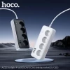 Мережевий подовжувач HOCO AC22 Sunlight 4-bit(PD30W/1C3A) desktop socket(EU/GER) Black (Черный)- № 6
