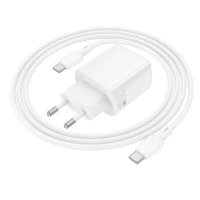 Мережевий зарядний пристрій BOROFONE BN29 Fuente PD30W+QC3.0 charger set (C to C) (EU) White (Колір Білий) - фото № 7