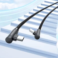 Кабель BOROFONE BU50 elbow magnetic 60W charging data cable Type-C to Type-C 1m Black (Цвет Черный) - фото № 4