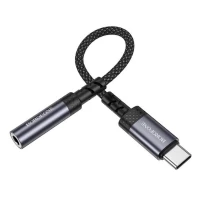 Перехідник BOROFONE BV24 Graceful digital audio converter cable Type-C to 3.5mm Metal Grey (Цвет Metal Gray) - фото № 6