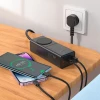 Мережевий зарядний пристрій HOCO NS4 Sharp PD65W(2C1A) desktop socket(EU/GER) Black (Черный)- № 7