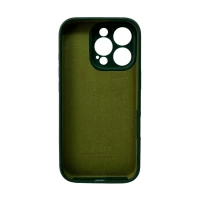 Чохол для смартфона Silicone Full Case AA Camera Protect for Apple iPhone 16 Pro Max 31,Dark Green (Колір Dark-Green) - фото № 3