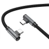 Кабель BOROFONE BU50 elbow magnetic 60W charging data cable Type-C to Type-C 1m Black (Черный)- № 2