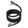 Кабель BOROFONE BU50 elbow magnetic 60W charging data cable Type-C to Type-C 1m Black (Черный)- № 3