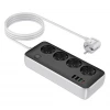 Мережевий подовжувач HOCO AC22 Sunlight 4-bit(PD30W/1C3A) desktop socket(EU/GER) Black (Черный)- № 4