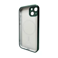 Чохол для смартфона AG Glass Sapphire Frame MagSafe Logo for Apple iPhone 15 Cangling Green (Колір Cangling Green) - фото № 2