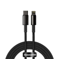 Кабель Baseus Tungsten Gold Fast Charging Data Cable Type-C to iP PD 20W 2m Black (Колір 7073) - фото № 7