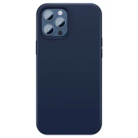 Чохол Baseus Liquid Silica Gel Magnetic+захисне скло для iPhone 12 Pro Max Син (WIAPIPH67N-YC03)  - фото № 2