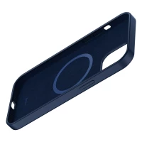 Чохол Baseus Liquid Silica Gel Magnetic+захисне скло для iPhone 12 Pro Max Син (WIAPIPH67N-YC03)  - фото № 3