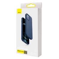 Чохол Baseus Liquid Silica Gel Magnetic+захисне скло для iPhone 12 Pro Max Син (WIAPIPH67N-YC03)  - фото № 6