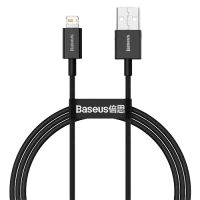 Кабель Baseus Superior USB 2.0 to Lightning 2.4А 1M Черный (CALYS-A01) , Атикул LP20413 |  купить на VILKI.NET - фото № 1