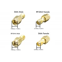 50 шт - Переходники для FPV и радиооборудования (SMA M - RP-SMA M прямой)  - фото № 3