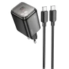 МЗП Hoco N54 Monsoon PD45W (1USB-C) + Type-C to Type-C 74125 - № 1 МЗП Hoco N54 Monsoon PD45W (1USB-C) + Type-C to Type-C (Black) Hoco - № 1