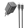 МЗП Hoco N42 Elogiado 2C PD45W + Type to Lightning 69115 - № 1 МЗП Hoco N42 Elogiado 2C PD45W + Type to Lightning (Black) Hoco - № 1