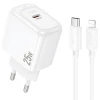 МЗП Hoco CS53A Surplus PD25W (1USB-C) + Type-C to Lightning 74162 - № 1 МЗП Hoco CS53A Surplus PD25W (1USB-C) + Type-C to Lightning (White) Hoco - № 1