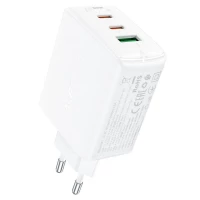 МЗП Acefast A41 PD65W GaN (2*USB-C+USB-A) (Цвет White), Атикул 65892 |  купить на VILKI.NET - фото № 1