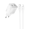 МЗП Hoco N42 Elogiado 2C PD45W + Type to Lightning 69115 - № 1 МЗП Hoco N42 Elogiado 2C PD45W + Type to Lightning (White) Hoco - № 1