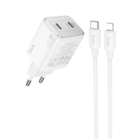 МЗП Hoco N42 Elogiado 2C PD45W + Type to Lightning (Цвет White), Атикул 69115 |  купить на VILKI.NET - фото № 1