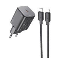 МЗП Hoco N40 Mighty 1C PD20W + Type-C to Lightning (Цвет Black), Атикул 69107 |  купить на VILKI.NET - фото № 1