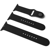 Уцінка Силіконовий ремінець для Apple Watch Sport Band 42/44/45/46/49mm (S/M & M/L) 3pcs (Цвет Естетичний дефект / Чорний / Black), Атикул 57602 |  купить на VILKI.NET - фото № 1