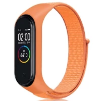 Ремінець Nylon для Xiaomi Mi Band 3/4/5/6/7 (Цвет Помаранчевий), Атикул 32379 |  купить на VILKI.NET - фото № 1