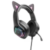 Накладні навушники Hoco W107 Cute cat (USB+3.5mm/2m) 64603 - № 1 Накладні навушники Hoco W107 Cute cat (USB+3.5mm/2m) (Phantom Cat) Hoco - № 1