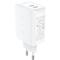 МЗП Acefast A29 PD50W GaN (USB-C+USB-C) dual port (Цвет White), Атикул 65894 |  купить на VILKI.NET - фото № 1